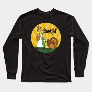 Thanksgiving Pilgrim and Turkey Long Sleeve T-Shirt